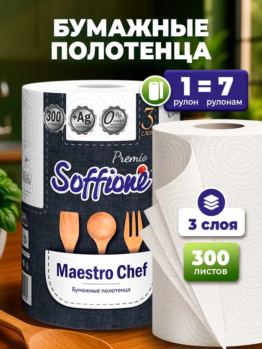 Бумажные полотенца большой рулон