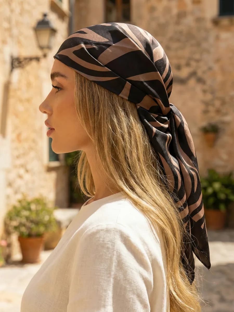 Платок косынка на голову и шею повседневный