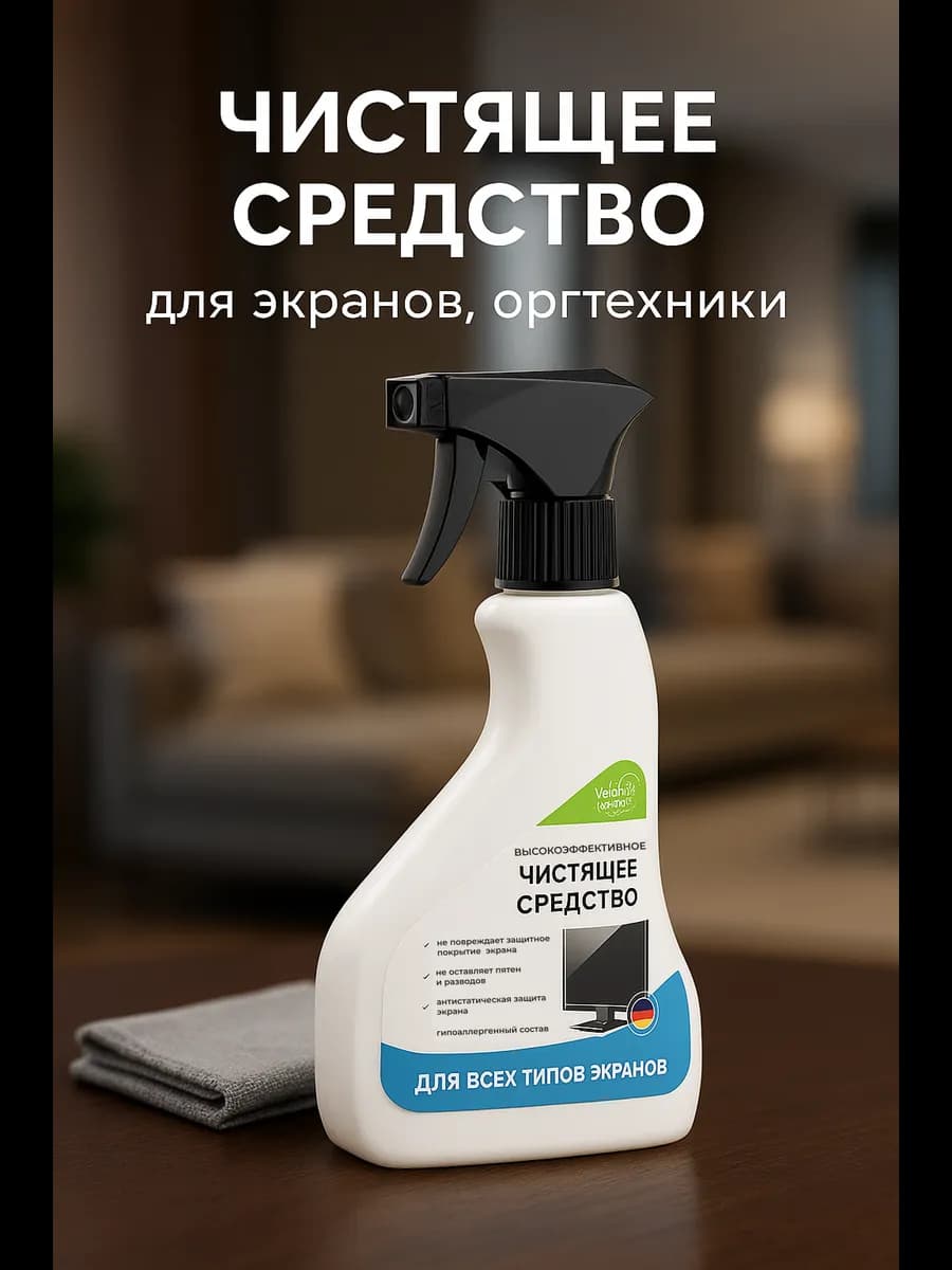Чистящее средство для экранов и оргтехники 500мл VG-801