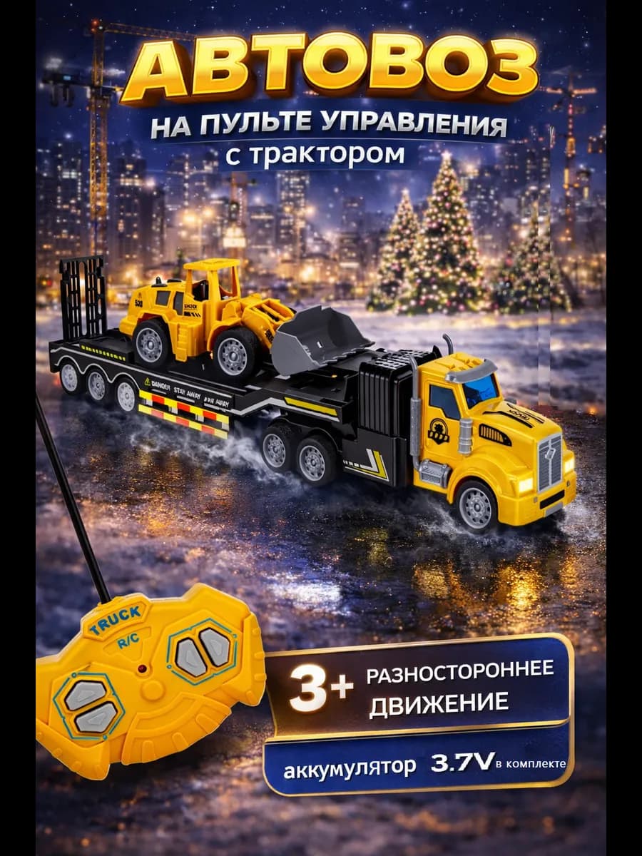 Автовоз на радиоуправлении с трактором
