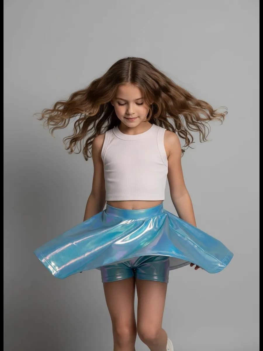 Шорты-юбка для девочки яркая, на новый год