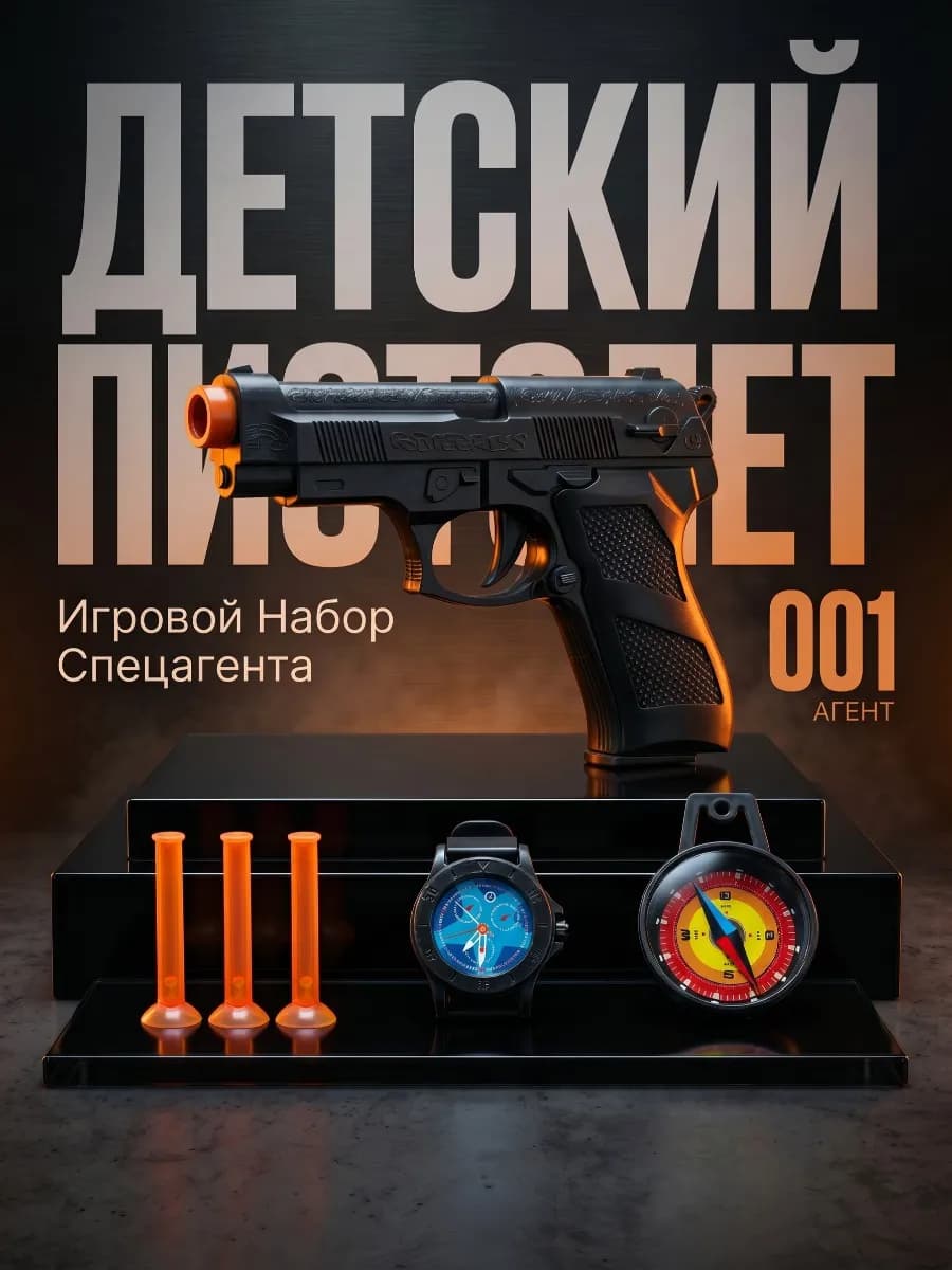 Игрушечный набор оружия с револьвером