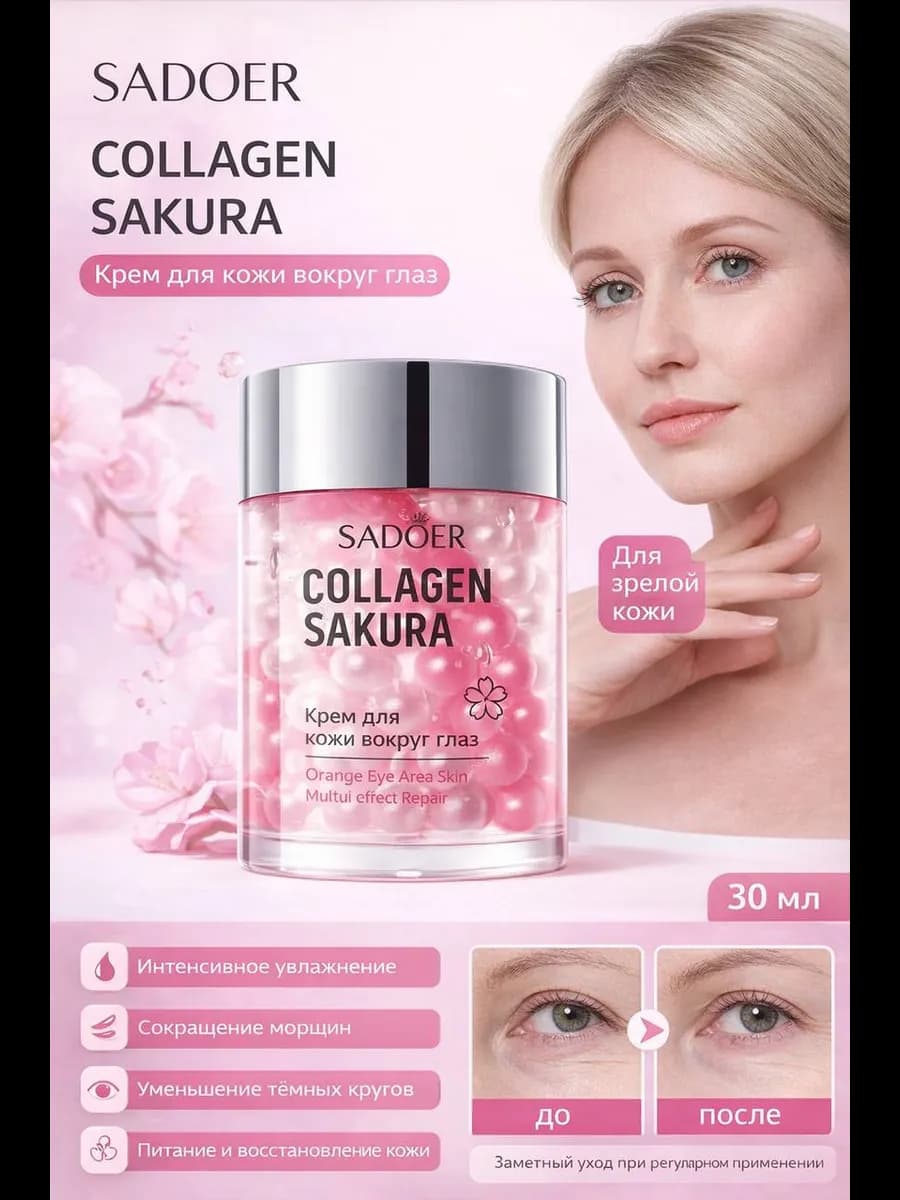 Крем для глаз от отеков, мешков и морщин