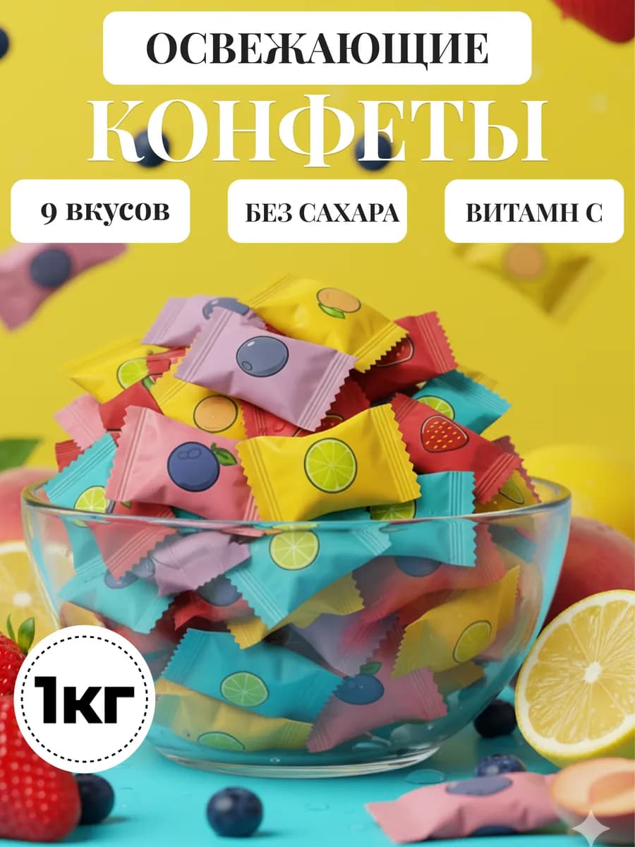 Китайские конфеты освежающие драже 1000 гр витамин C