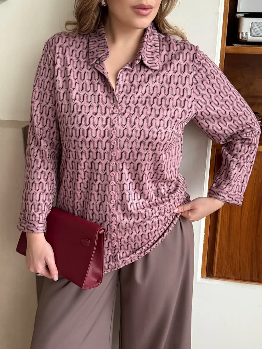 Блузка нарядная офисная больших размеров