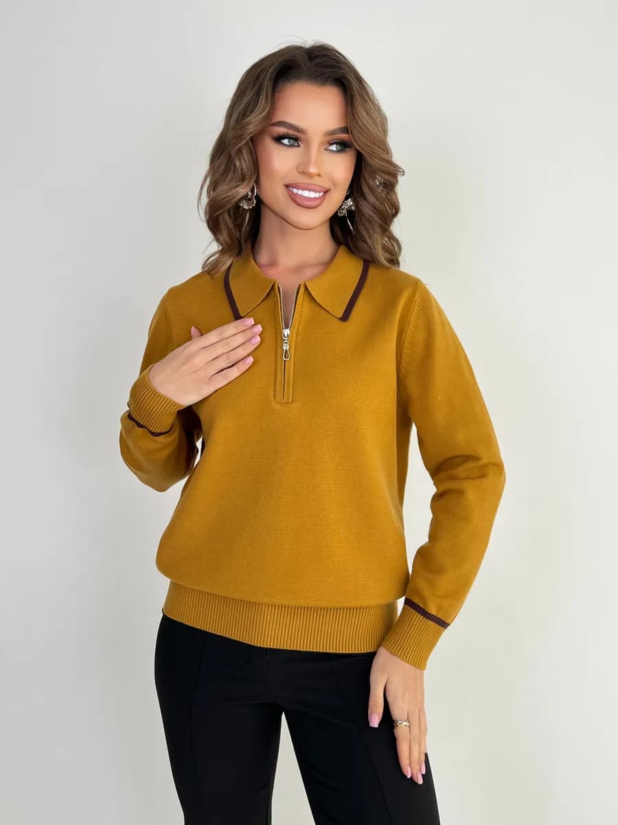 Стильный джемпер на молнии