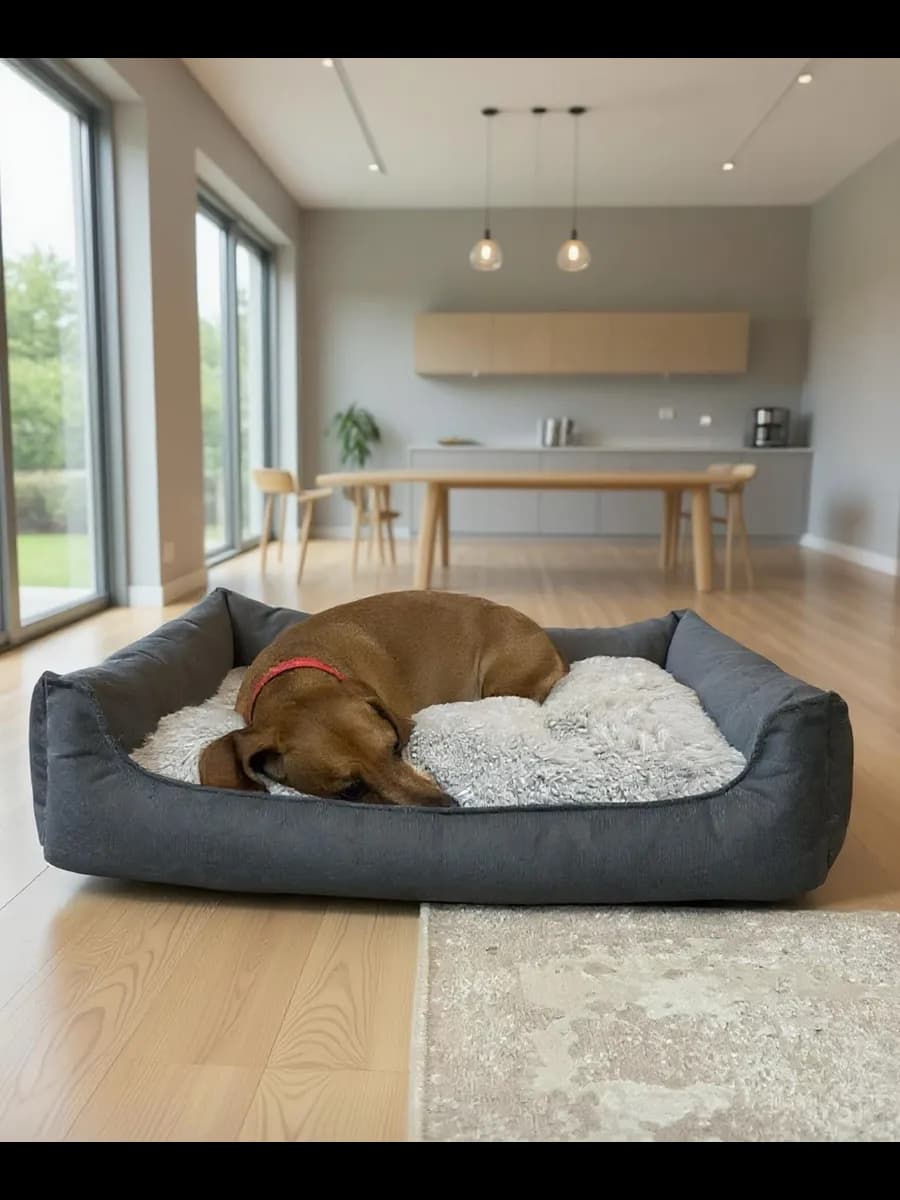 Лежанка для кошек и собак двухсторонняя 80 60 см велюр