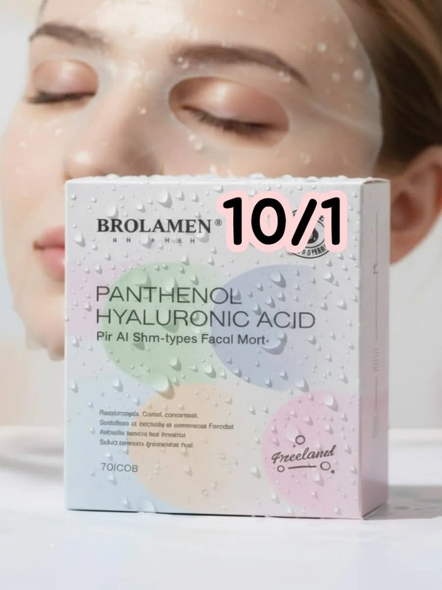 Набор тканевых масок для лица с золотом и кислотой,подарочны…