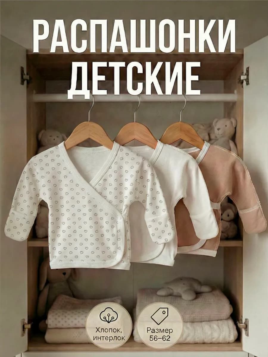 комплект распашонок для новорожденных