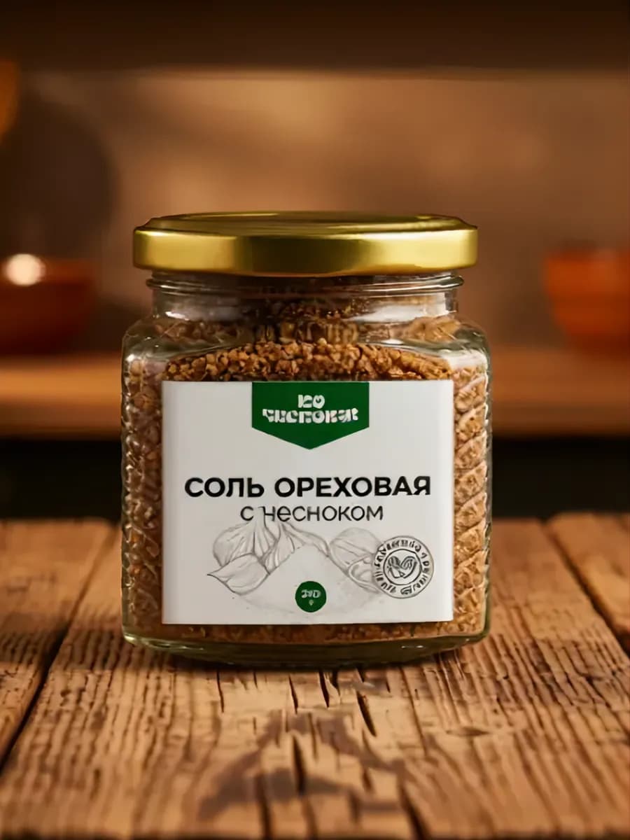 Соль ореховая с чесноком