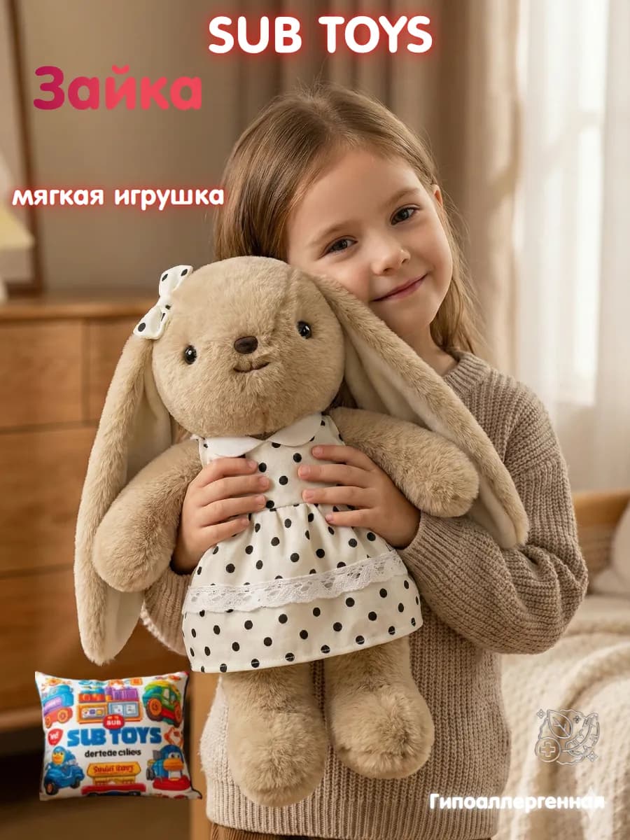 Мягкая игрушка Плюшевый Зайка 26см