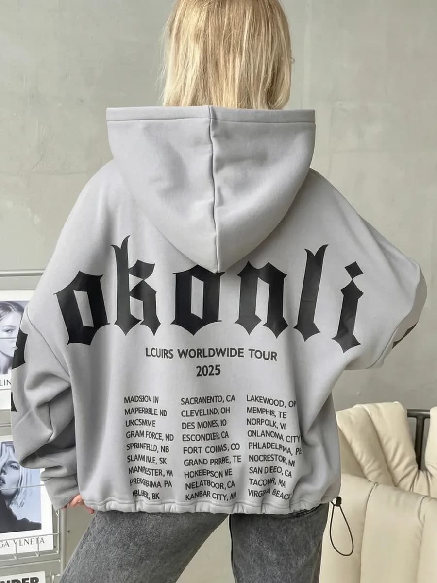 Худи оверсайз с капюшоном теплое с начесом