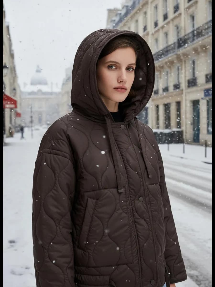Куртка стеганая с капюшоном