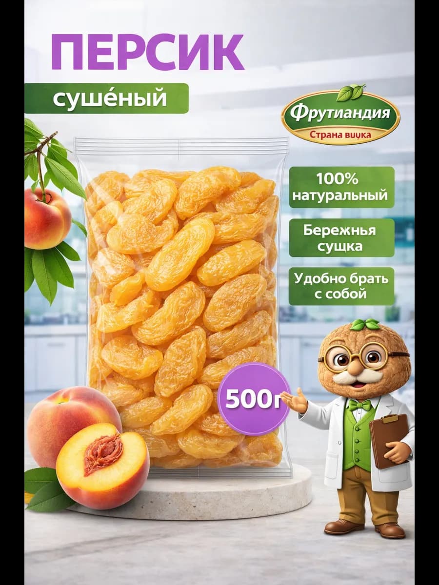 Персики сушёные 500гр