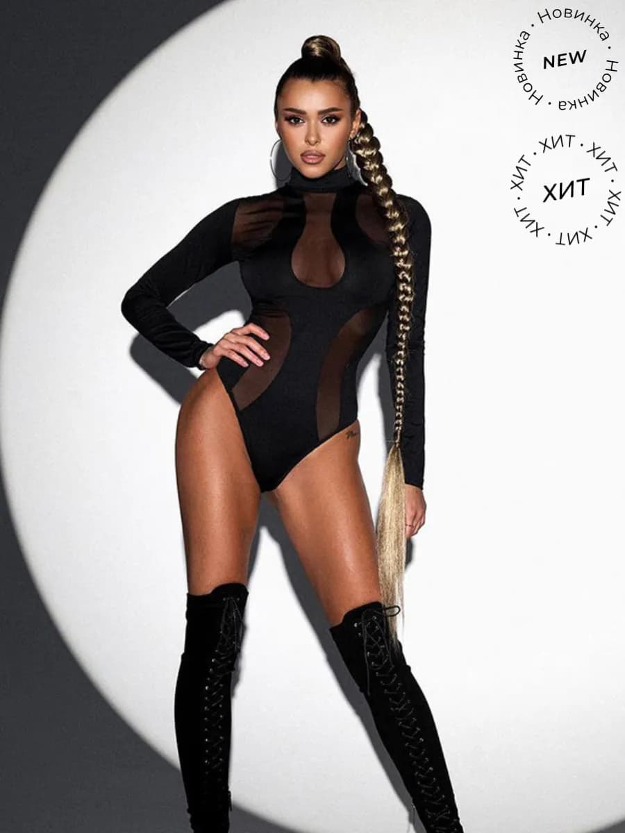 Боди с длинным рукавом