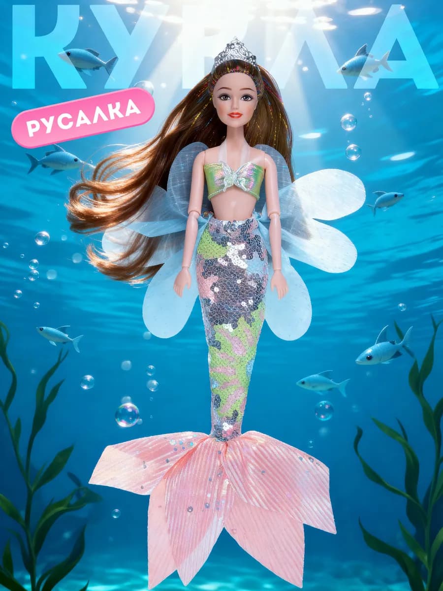 Кукла модель Русалка шарнирная