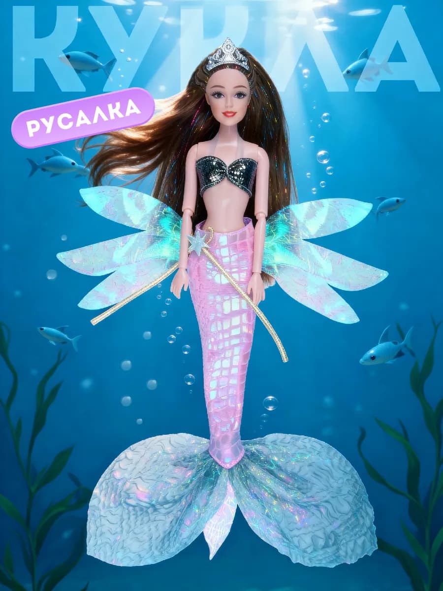 Кукла модель Русалка шарнирная