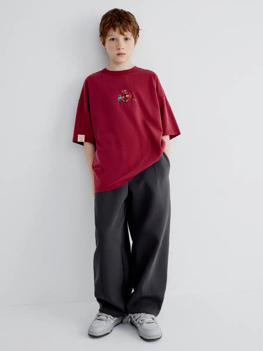 Брюки трикотажные свободные на резинке