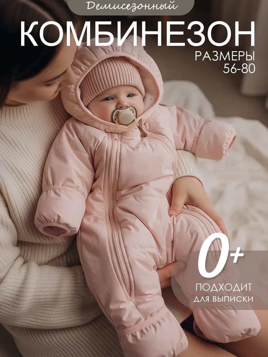 Демисезонный комбинезон для новорожденных - фото 1