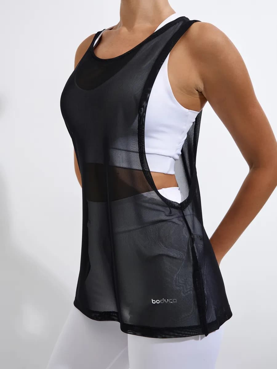 Майка спортивная свободная сетка