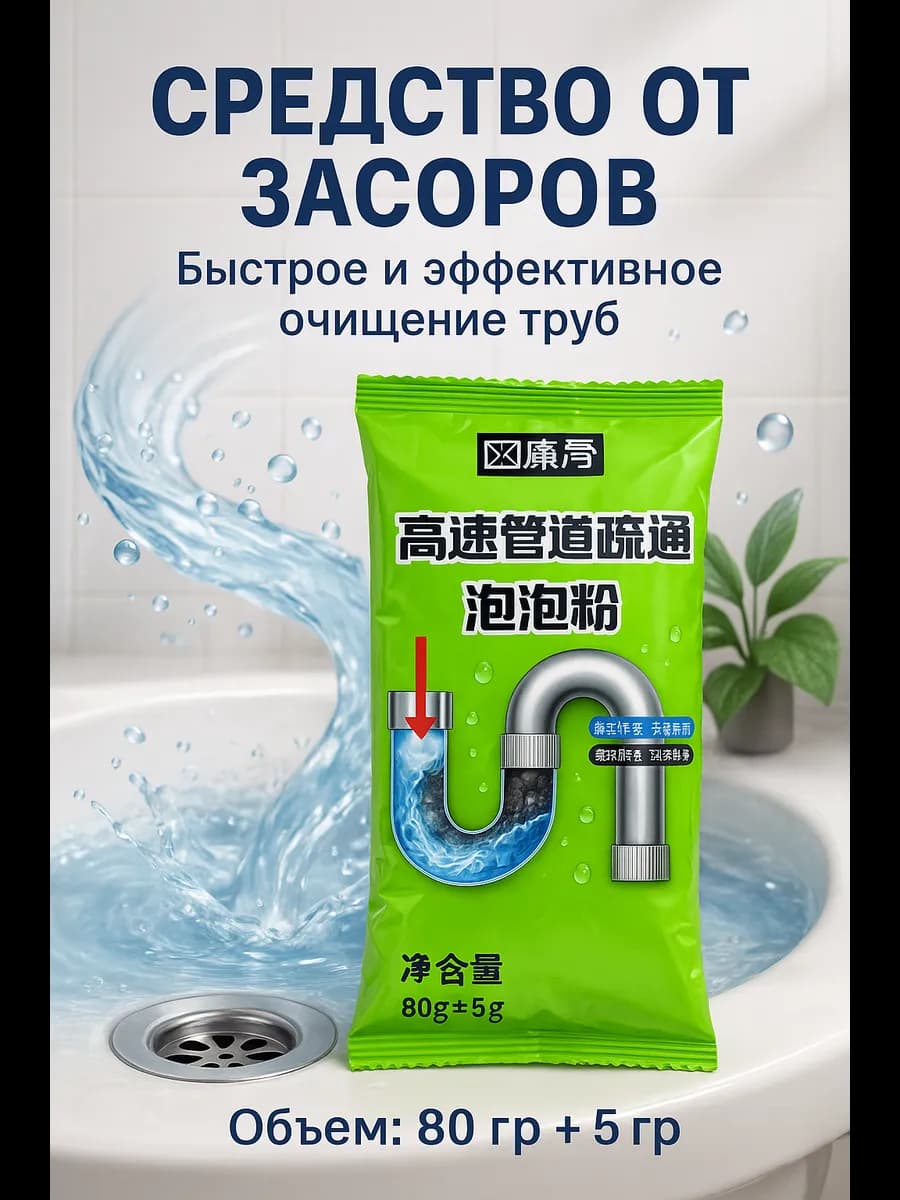 Средство от засоров труб - фото 1