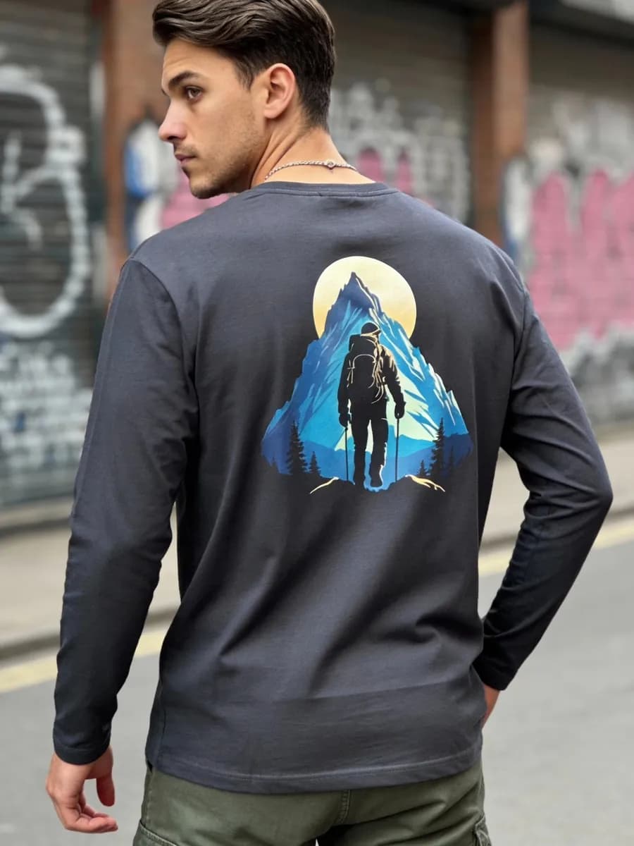 Лонгслив однотонный с длинным рукавом