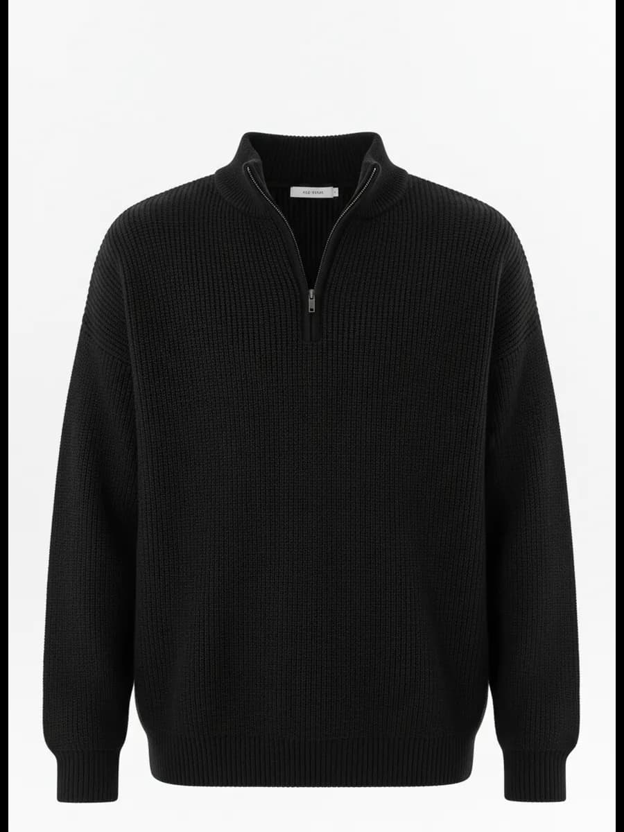 Свитер на молнии полузамок теплый