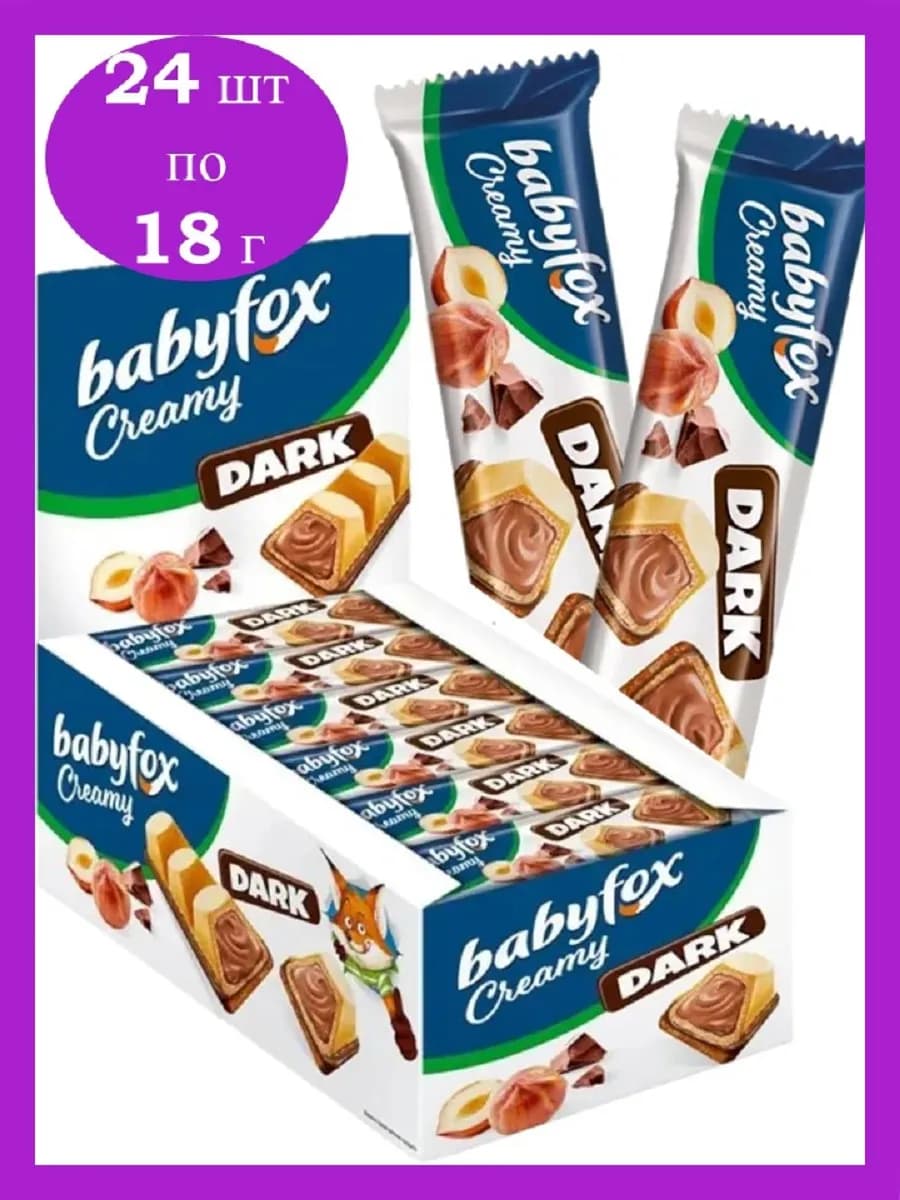 Батончики вафельные BabyFоx 24 шт