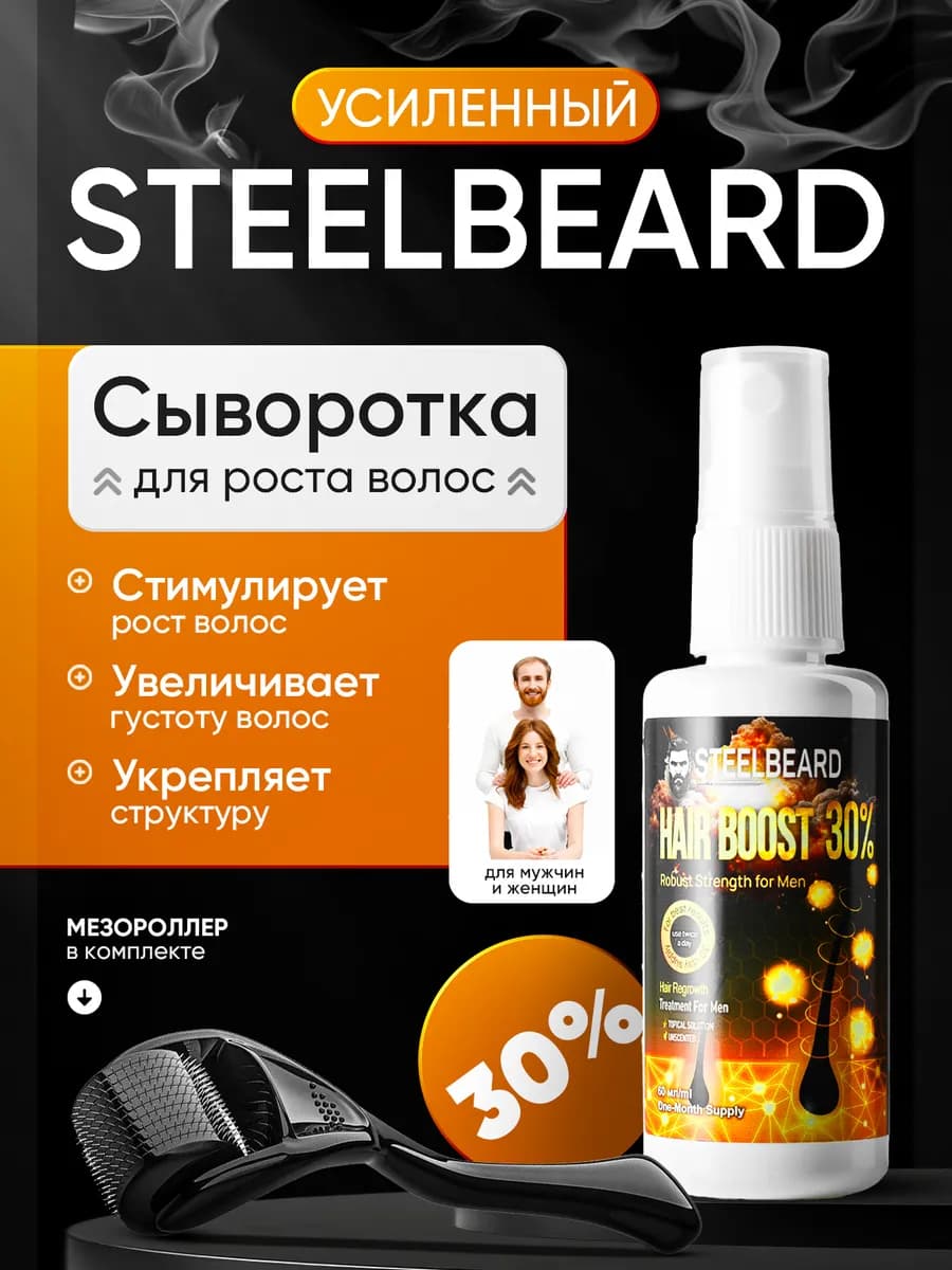 Сыворотка 30% для роста и волос + мезороллер