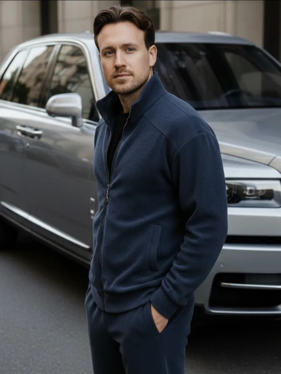 Костюм вельветовый с брюками на молнии