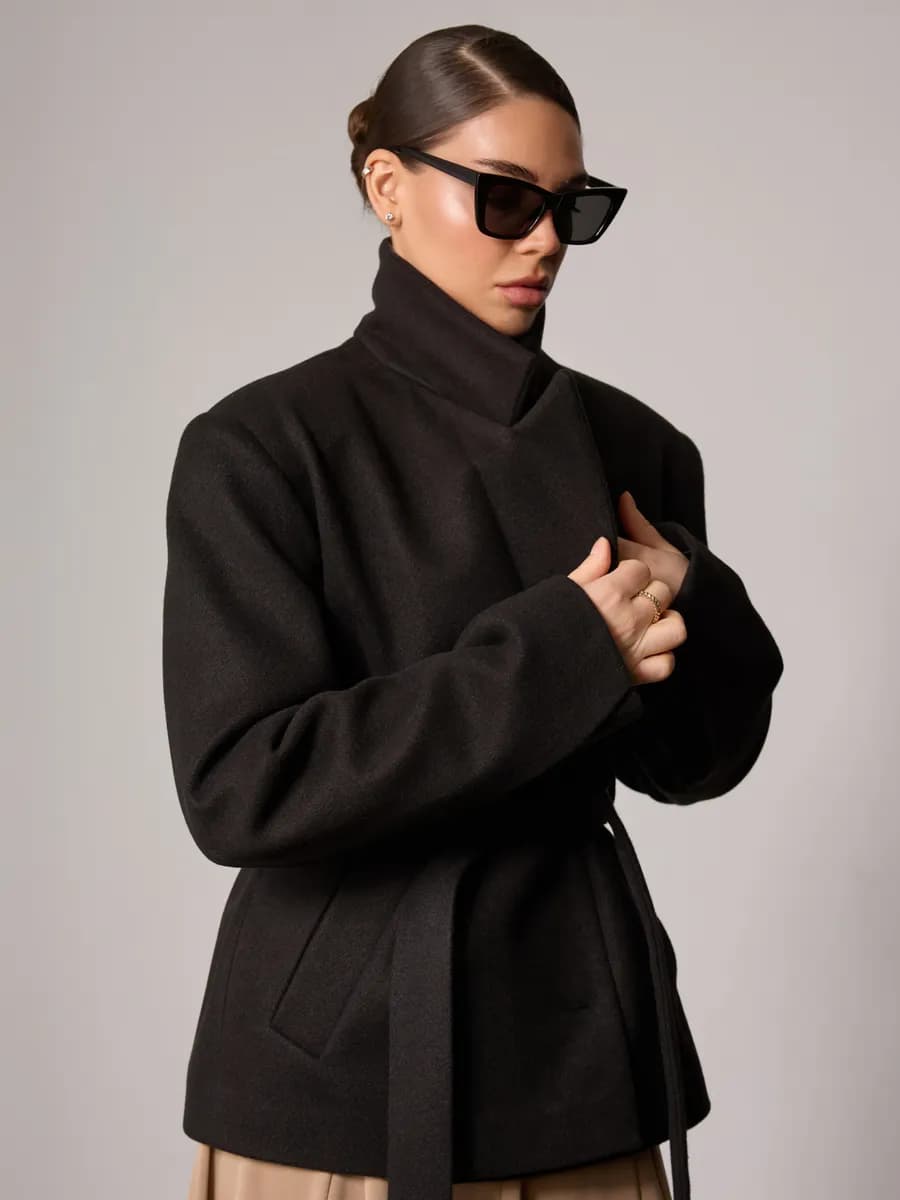 Пальто демисезонное короткое полупальто