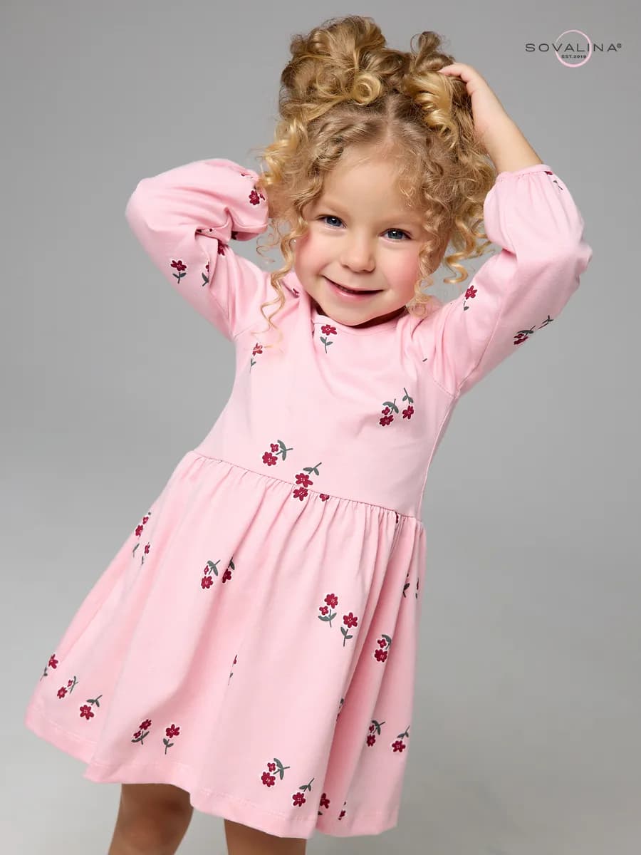 Нарядное платье в садик с длинным рукавом