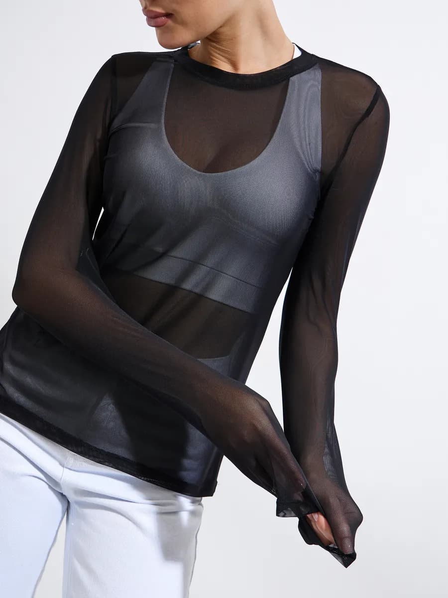 Кофта сетка лонгслив прозрачный