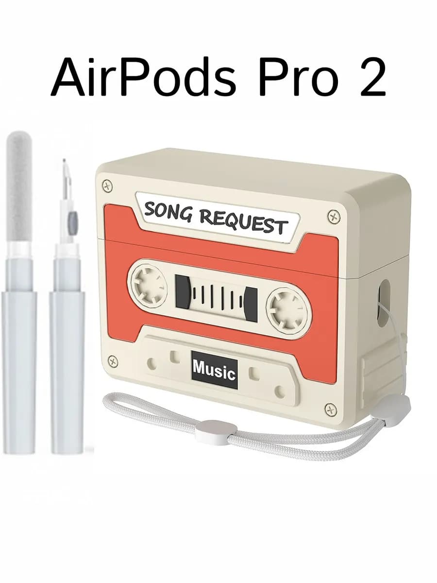 Чехол для наушников AirPods Pro 2 силиконовый со шнурком