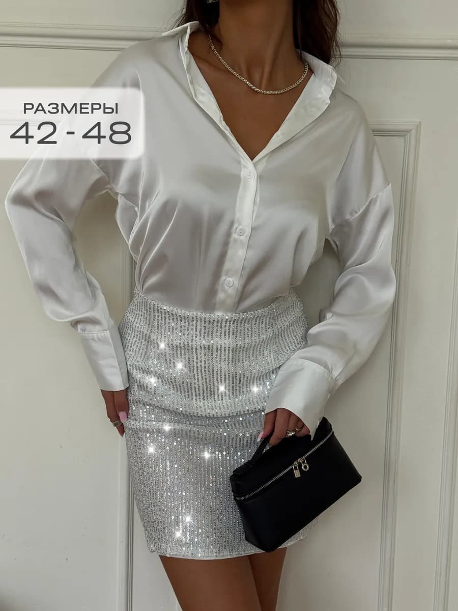 Мини юбка с пайетками