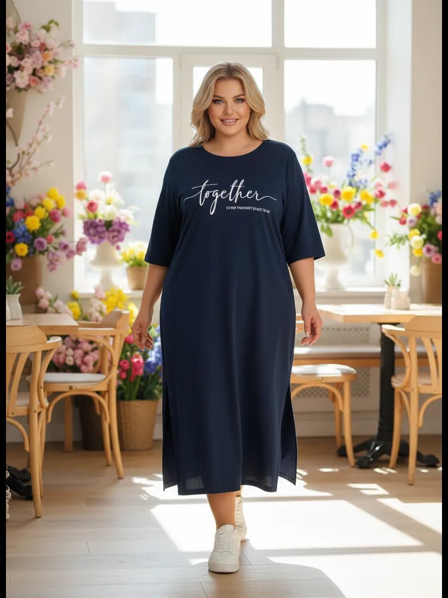 Туника домашняя платье больших размеров 60-74