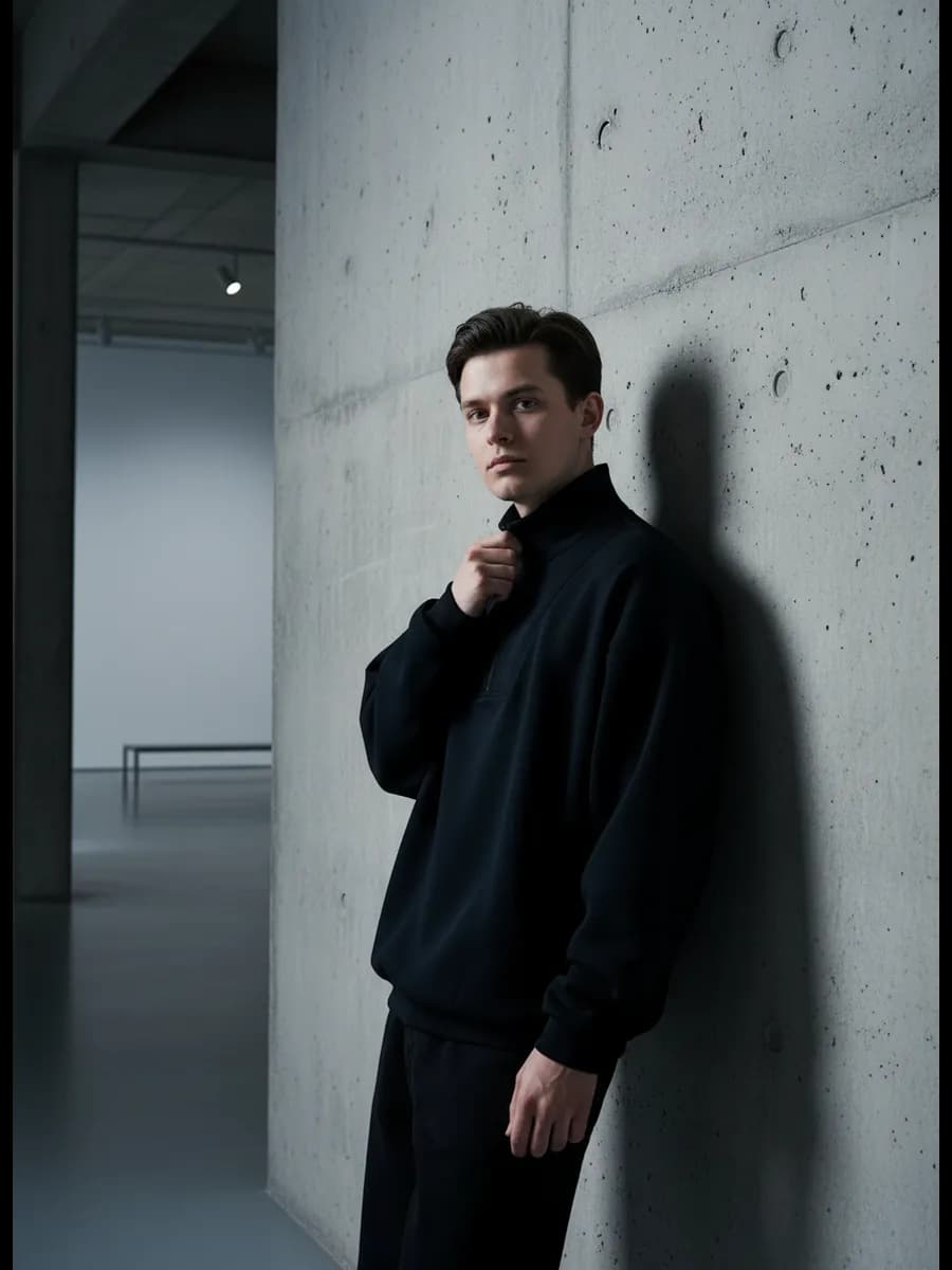 Утепленный свитшот Half zip с начесом
