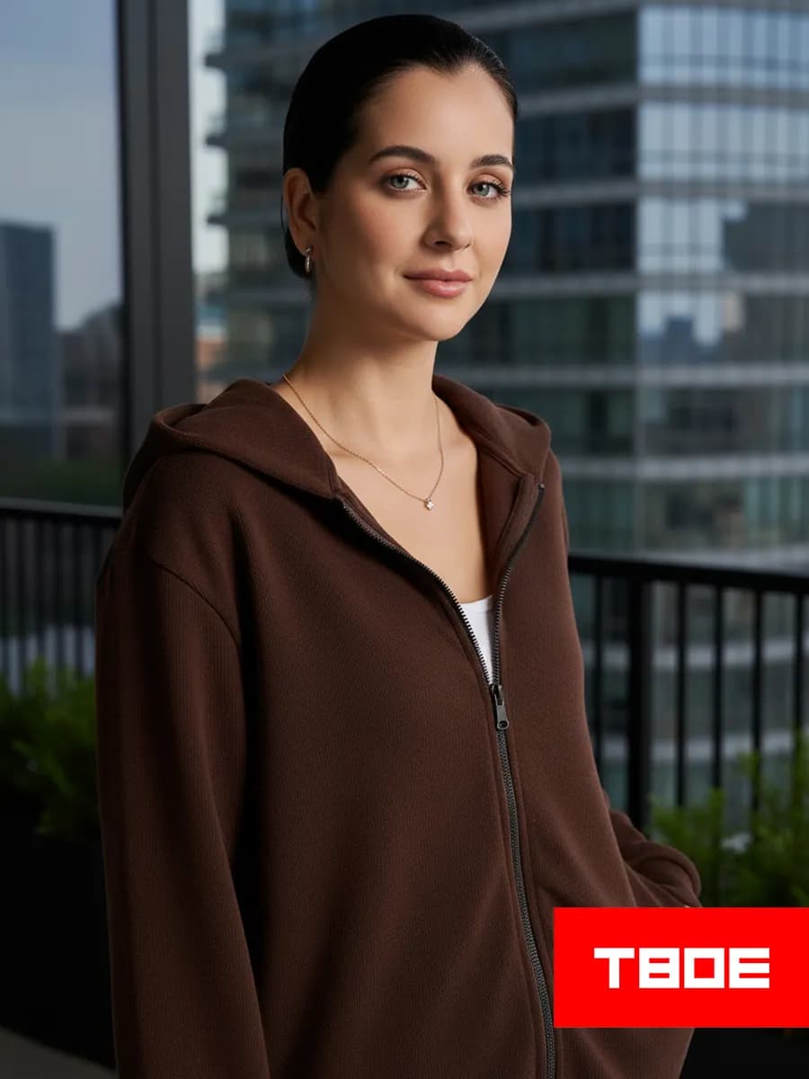 Толстовка с капюшоном трикотажная