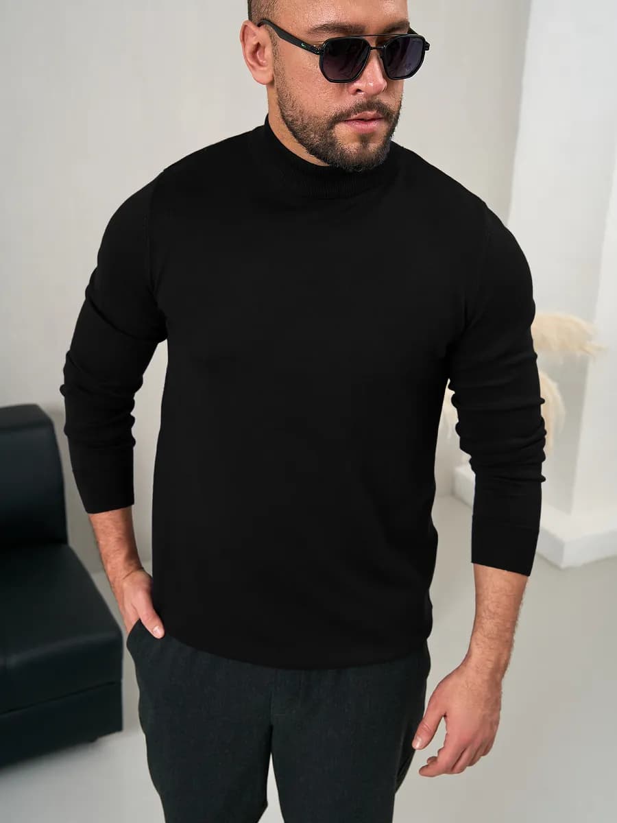 Водолазка утепленная без горла - фото 1