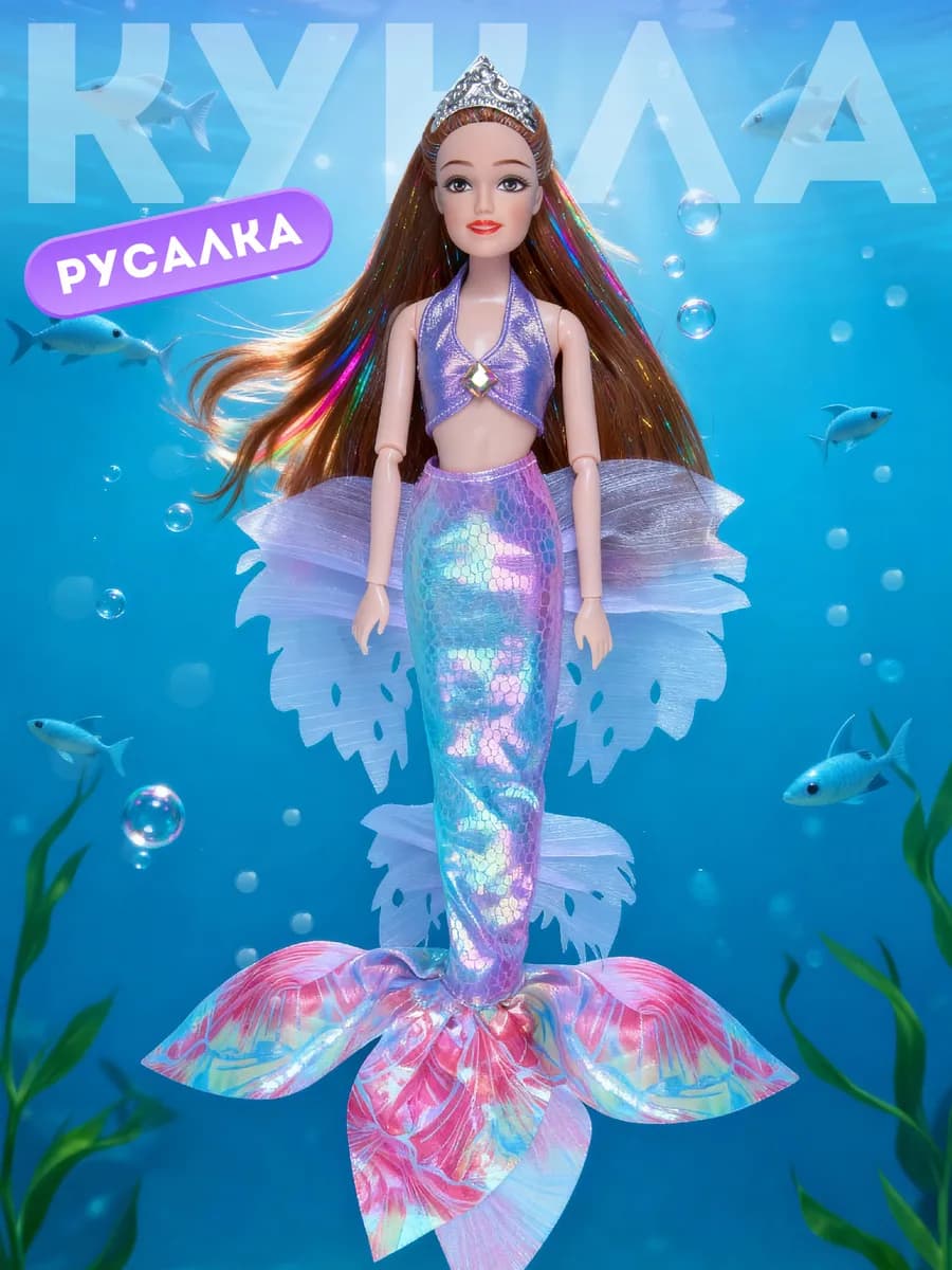 Кукла модель Русалка шарнирная