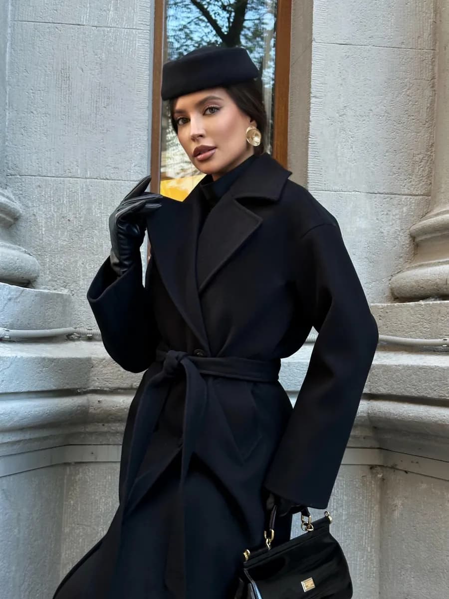 Пальто весеннее длина миди