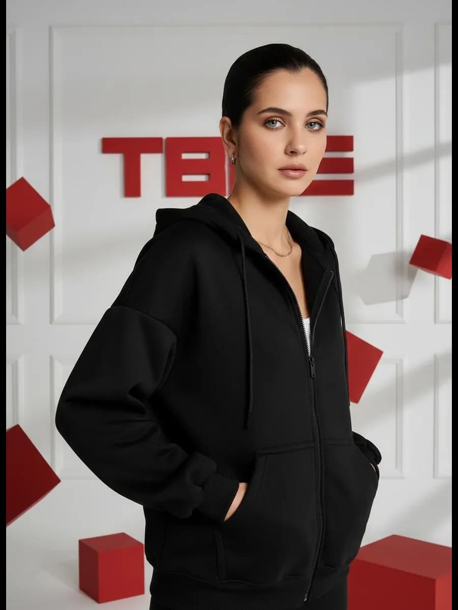 Утепленная толстовка оверсайз с начесом