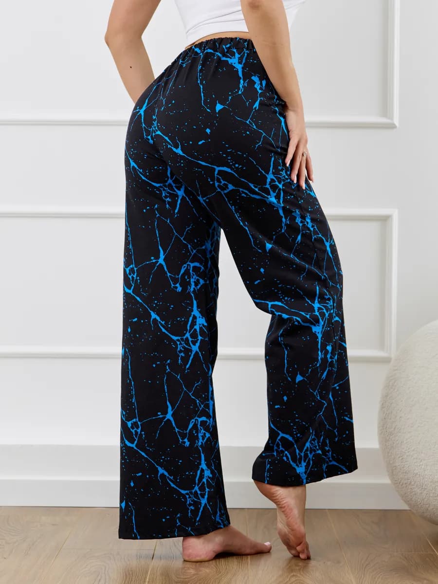 Брюки домашние летние на резинке больших размеров