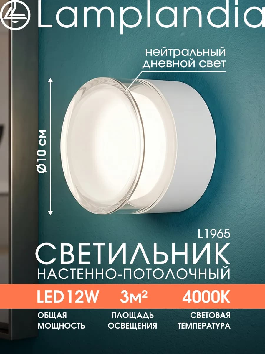 Светильник светодиодный потолочный для кухни, прихожей