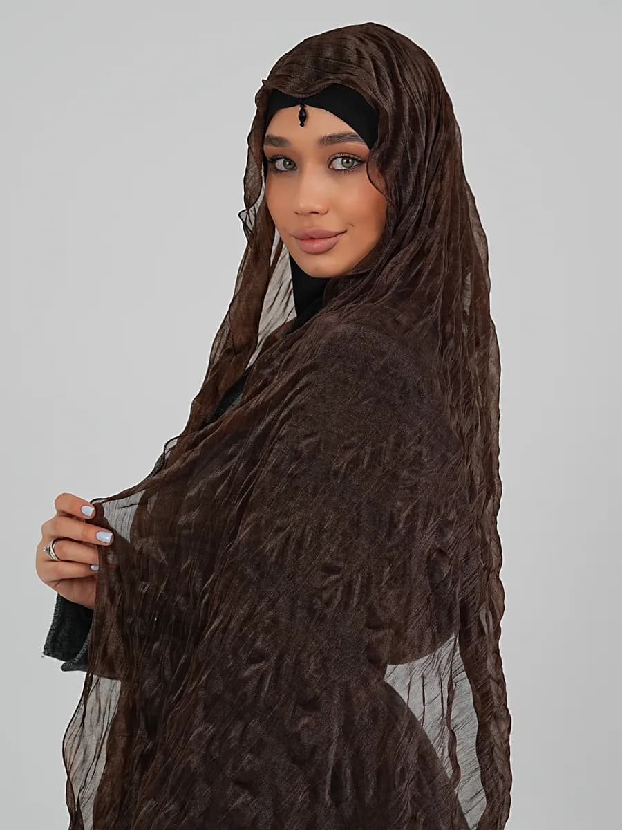 Органза Шарф Рифленый шейла Новинка