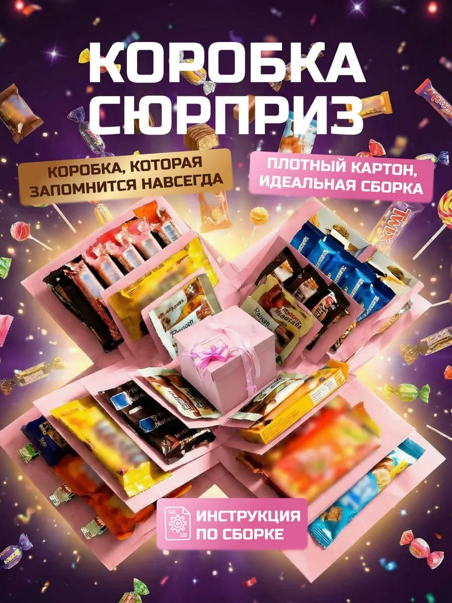 Коробка подарочная распадающаяся на подарок