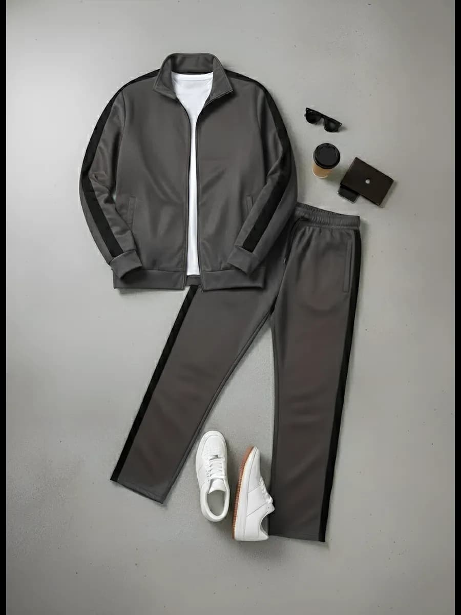 Спортивный костюм замшевый демисезонный - фото 1