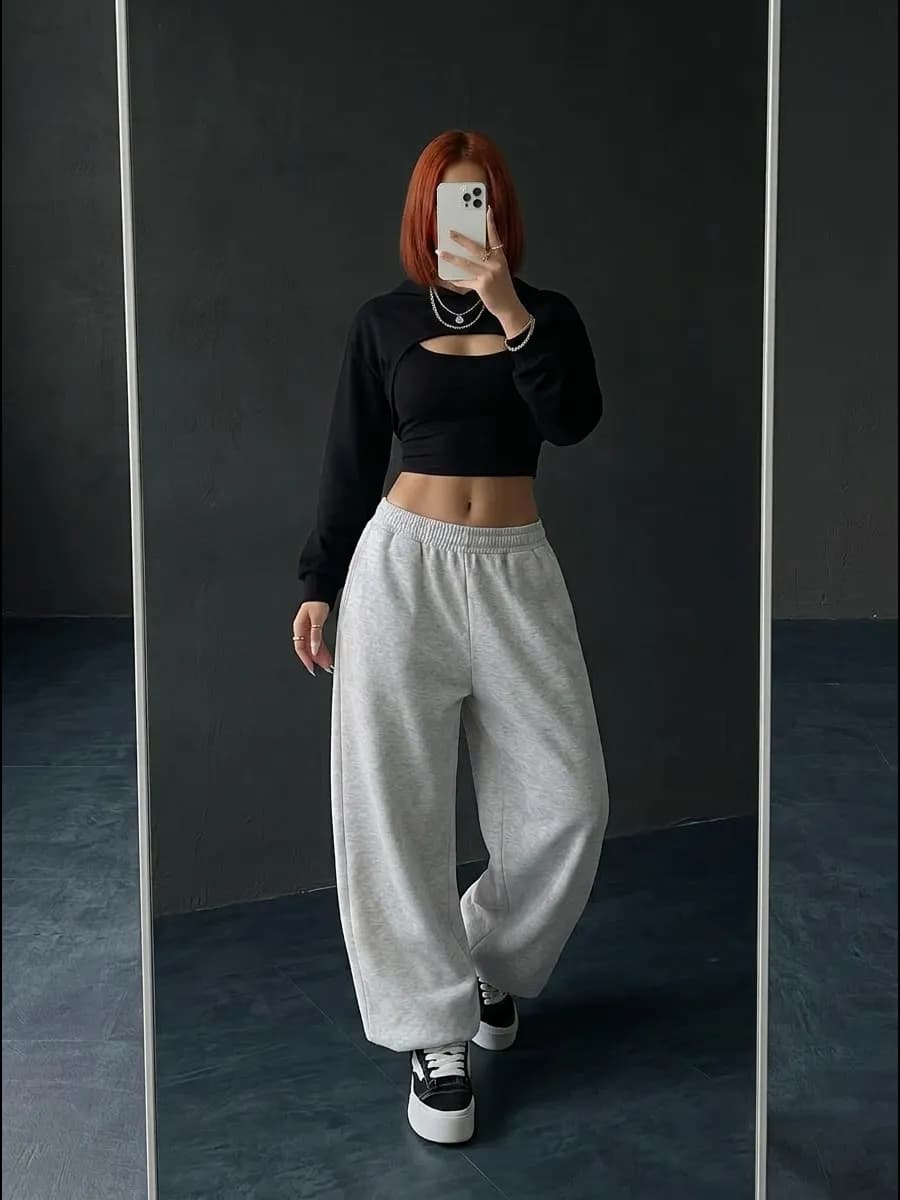 Штаны спортивные оверсайз Y2K широкие