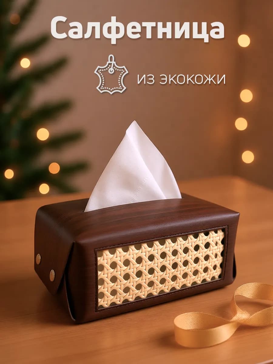 Салфетница для кухни на стол из экокожи