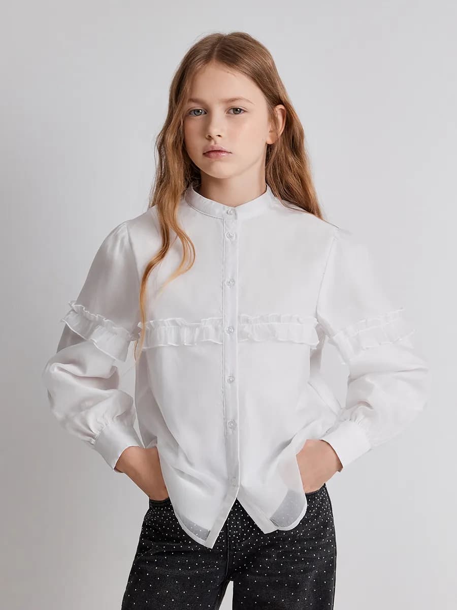 Блузка шифоновая нарядная новогодняя школьная